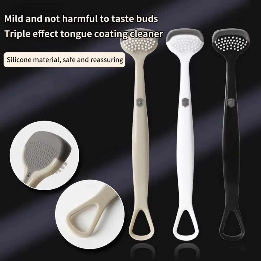 Triple Effect Silicone Tongue Scraper | Fresh Breath Oral Cleaner