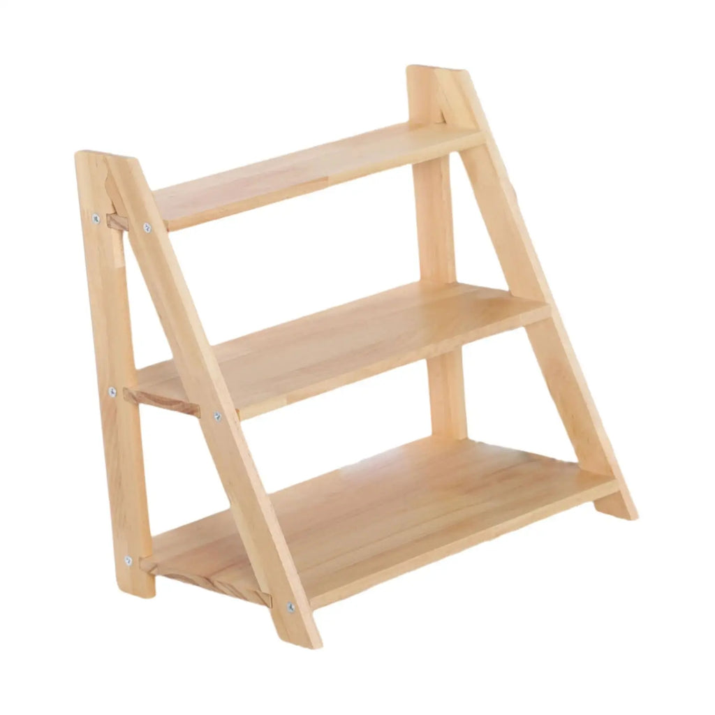 3-Tier Wooden Display Riser Stand | Spice & Storage Shelf