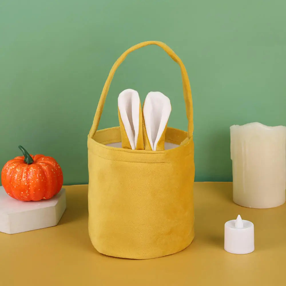 Easter Egg Basket Bunny Non-Woven Candy Bucket Gift Bag Kids