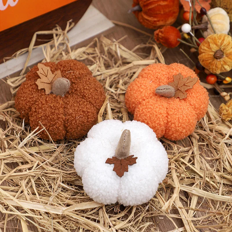 Halloween Plush Pumpkin Decor | Fabric Autumn Ornament
