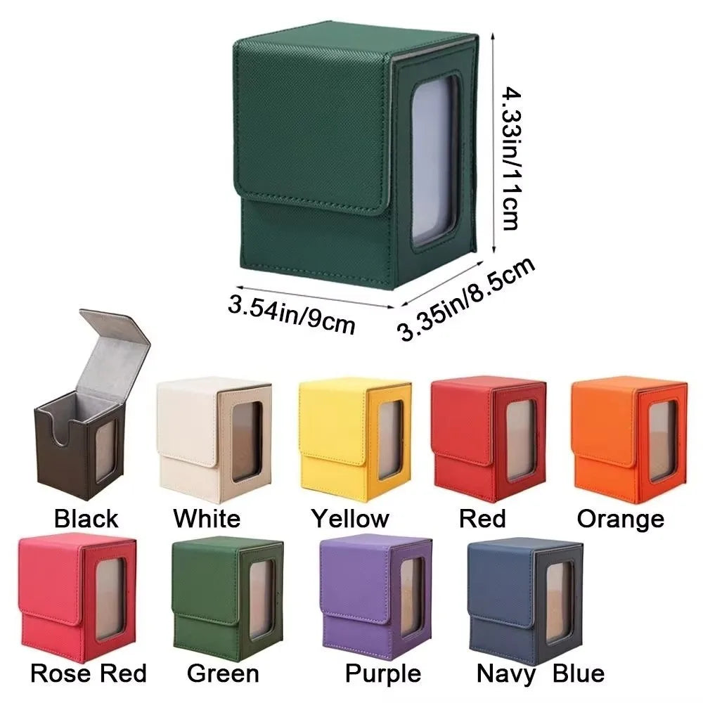 PU Leather Trading Card Storage Box – Magnetic Closure Deck Box