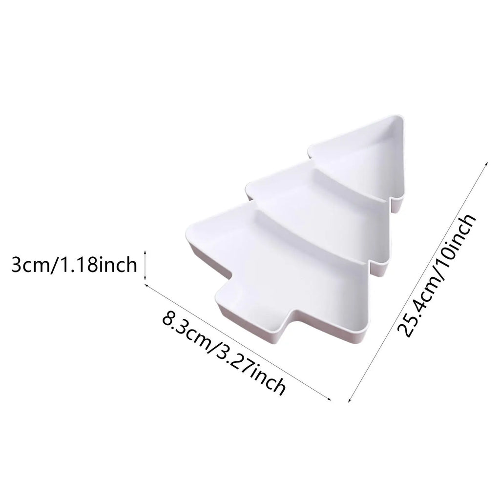 Christmas Tree Candy & Nut Serving Tray – 10-Pack PP Platter