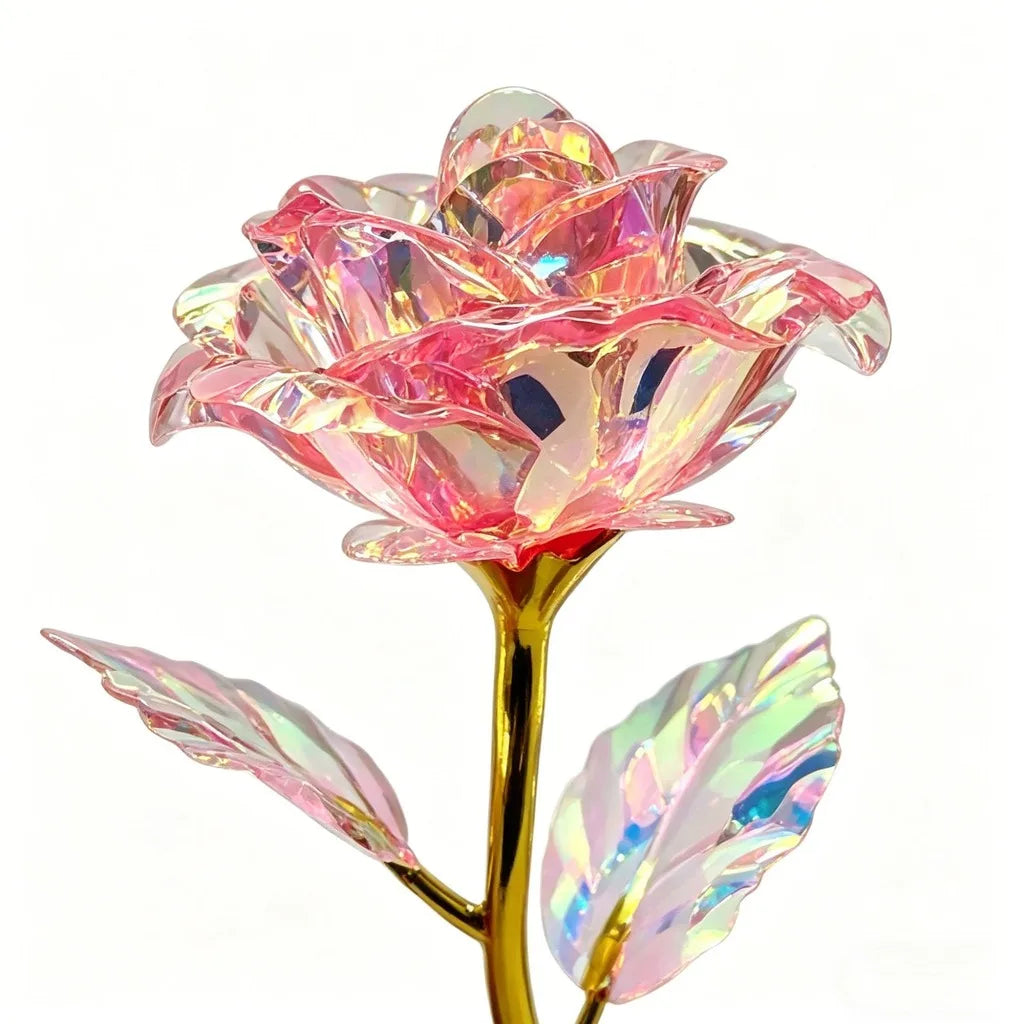 Transparent Artificial Rose | Plastic Decorative Flower