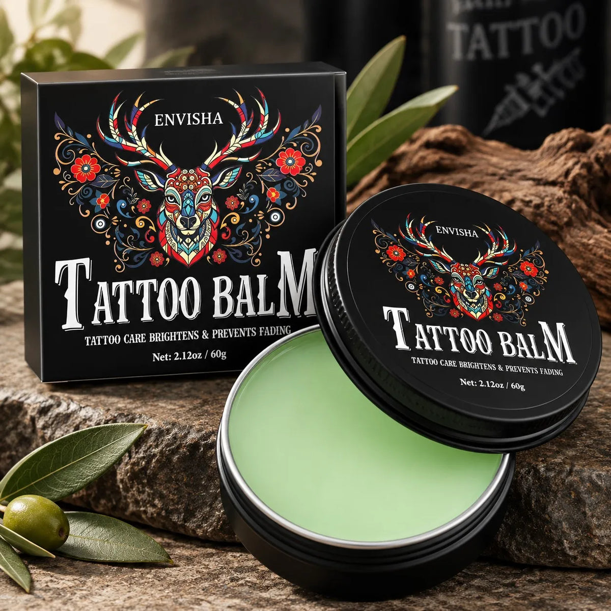 ENVISHA Tattoo Balm 60g – After-Tattoo Moisturizing Skin Balm