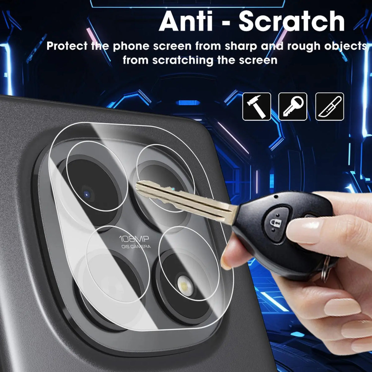 Redmi Note 15 Pro Camera Lens Tempered Glass Protector 9H