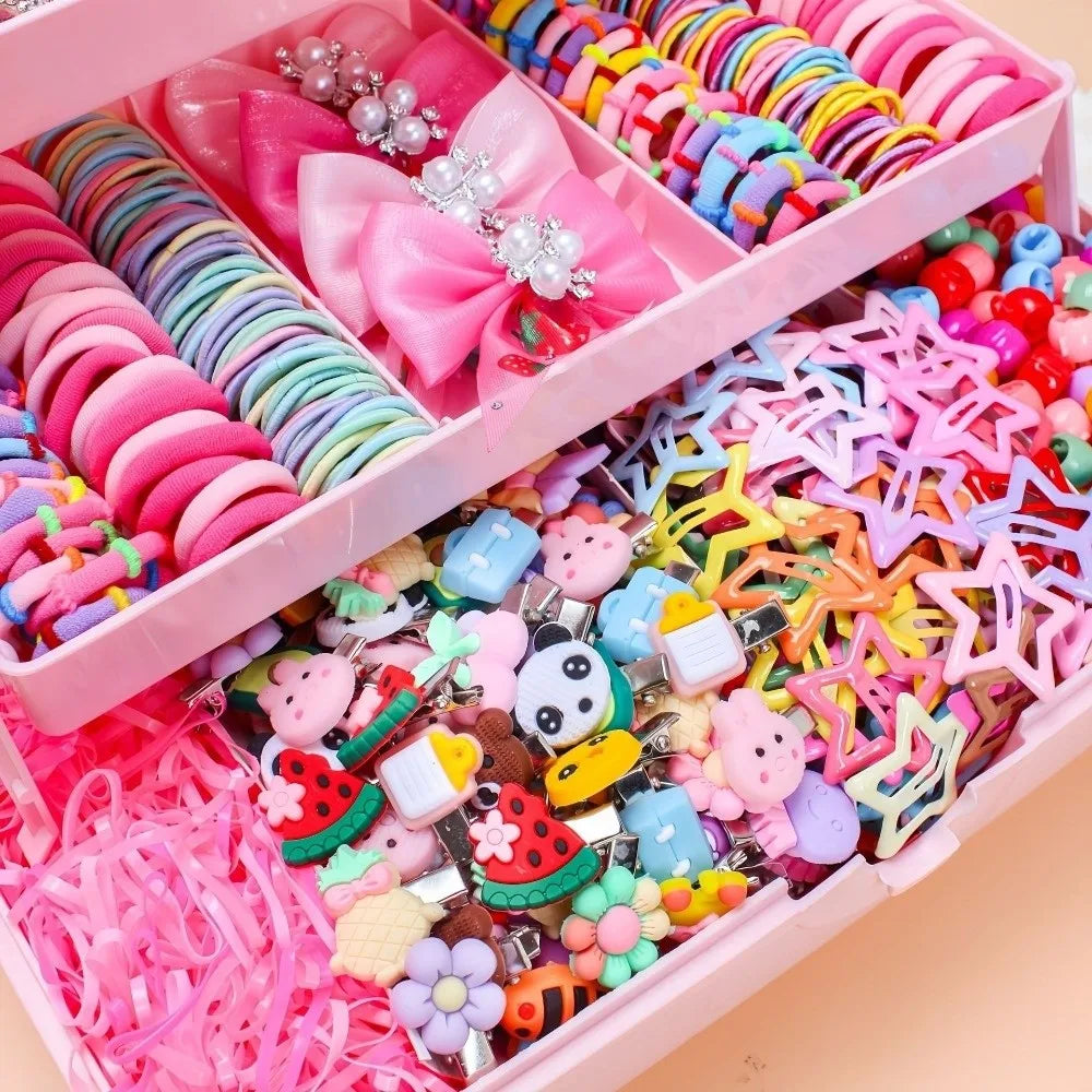 546-Piece Colorful Girls Hair Accessories Set | Kids Gift