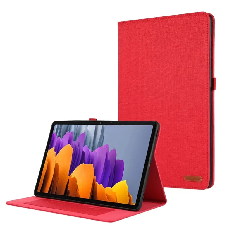 Samsung Galaxy Tab S10 Lite Case – Fabric Flip Stand Cover