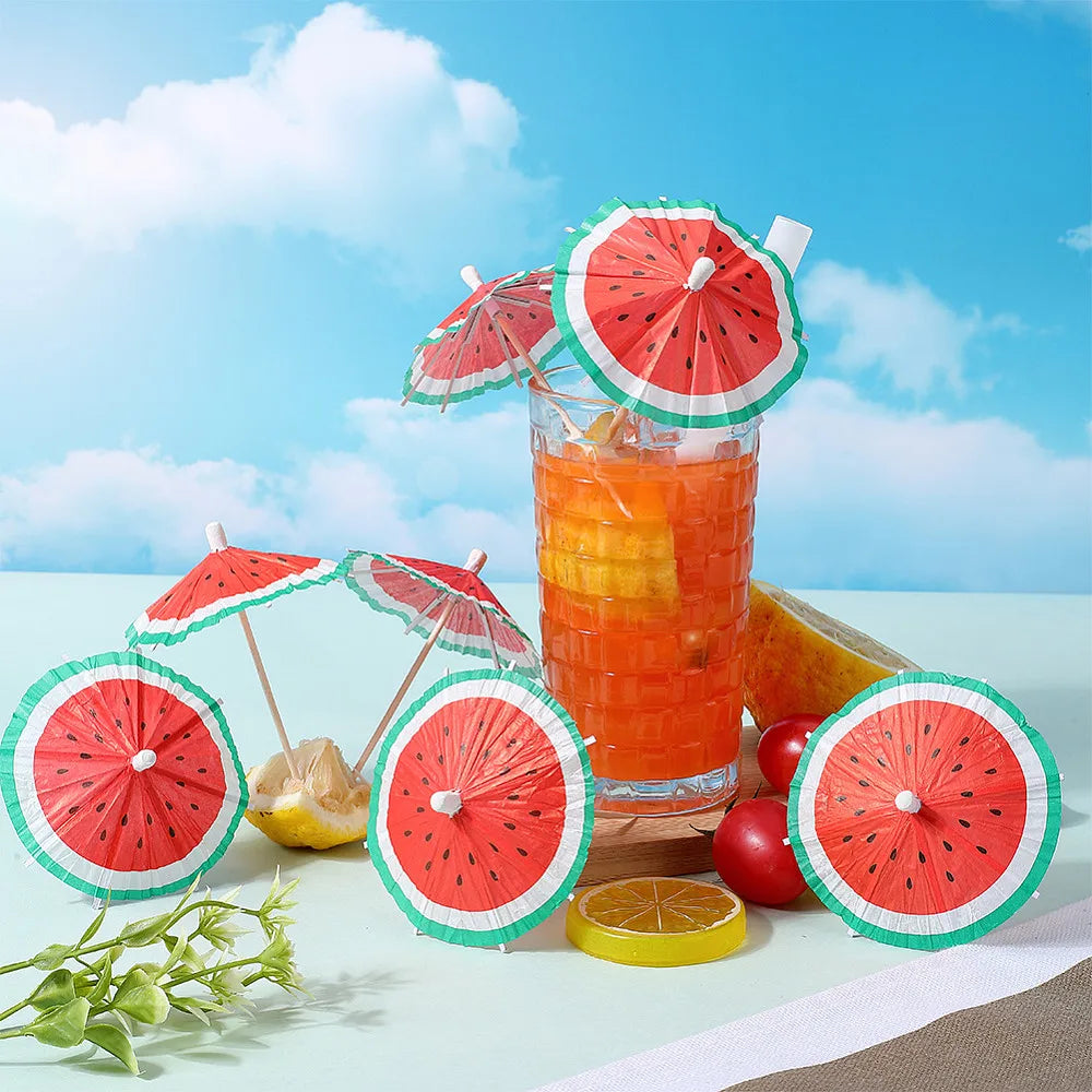 Watermelon Cocktail Umbrella Picks – 100ct Party Toothpicks