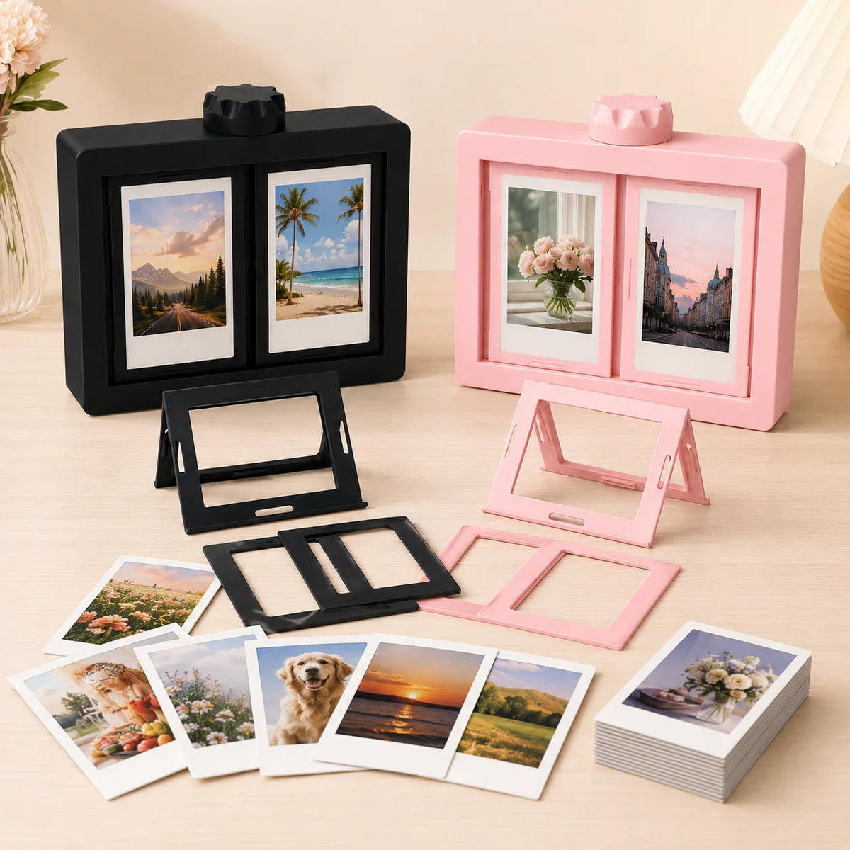 Rotating 3D Flip Photo Album Frame | Desktop Picture Display