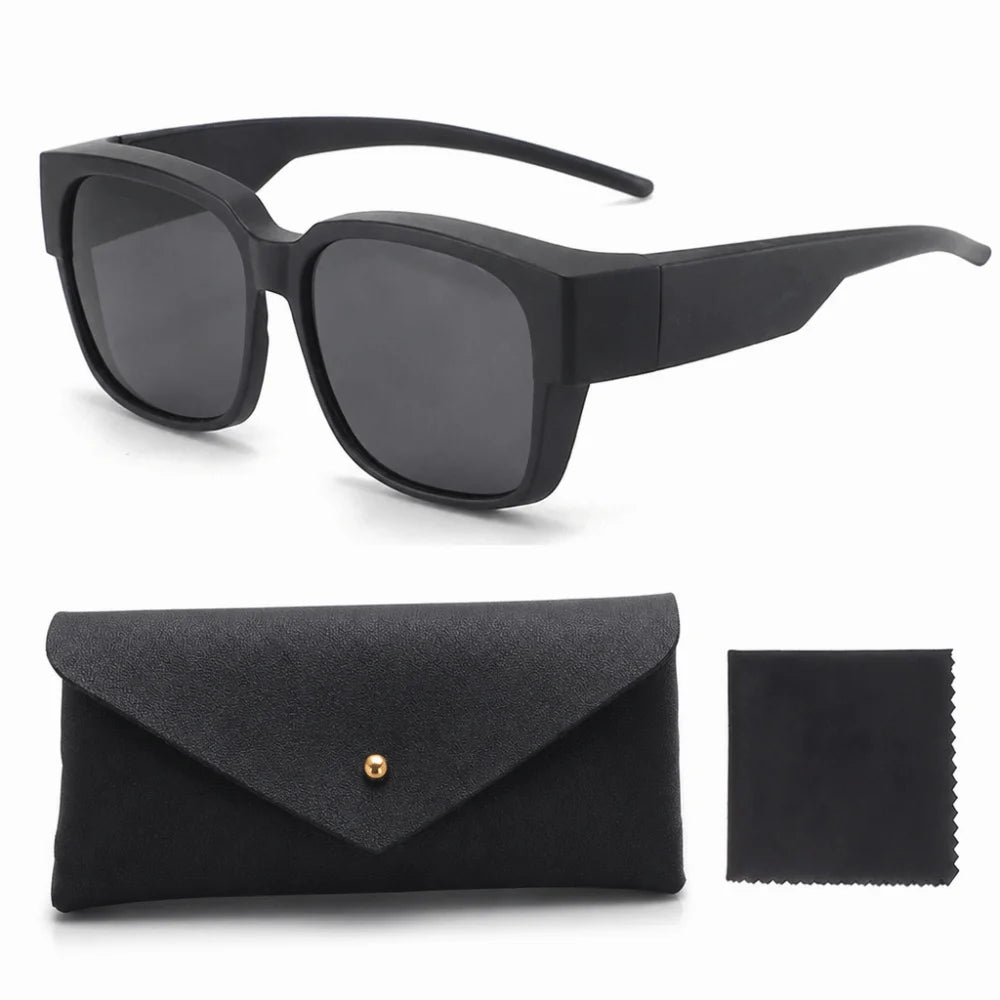 Wrap Around Fit-Over Sunglasses | Square Shades Over Glasses