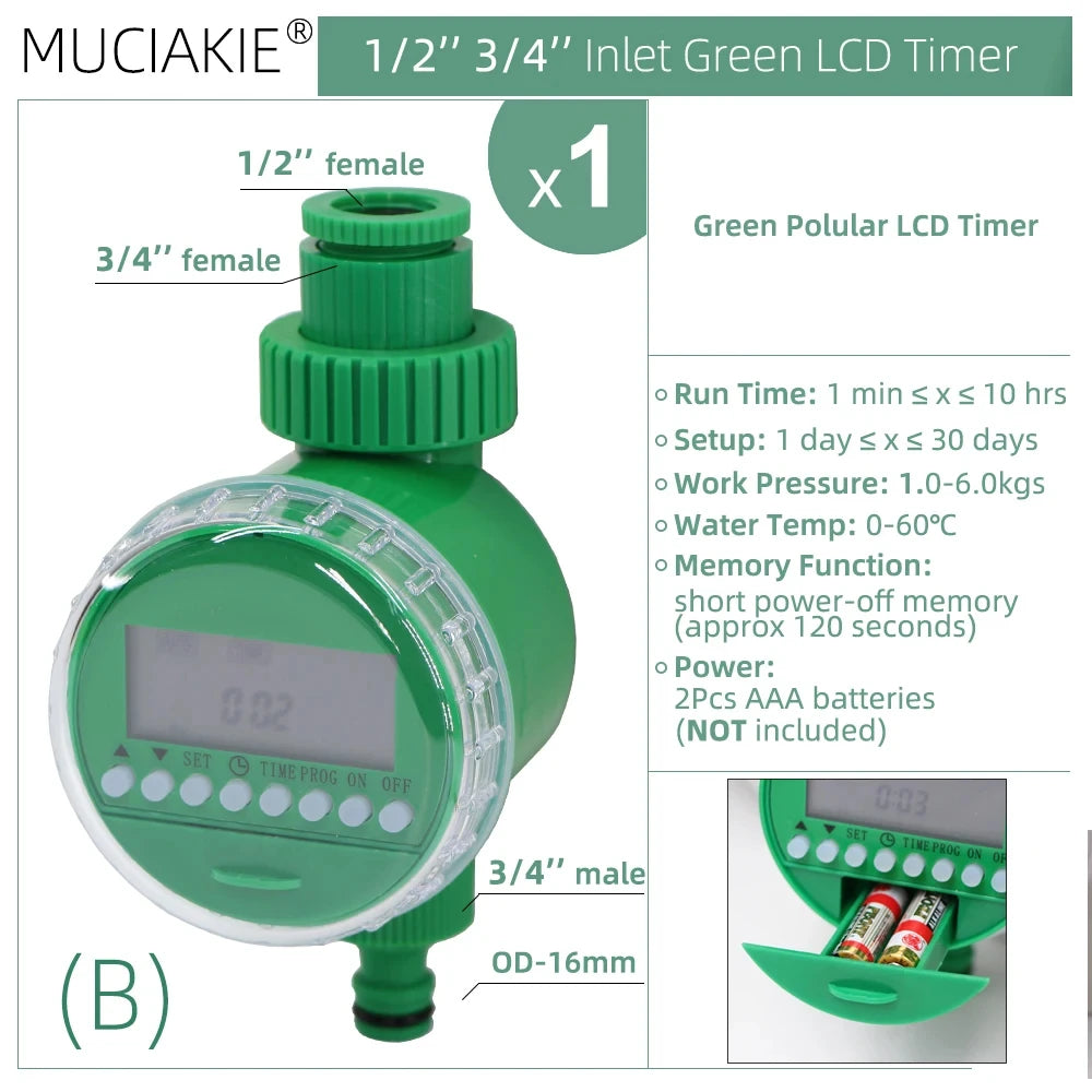 Programmable Garden Water Timer – Auto Faucet Hose Controller