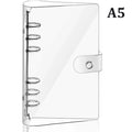 A5 A6 A7 Transparent PVC Loose Leaf Binder Folder 6-Ring