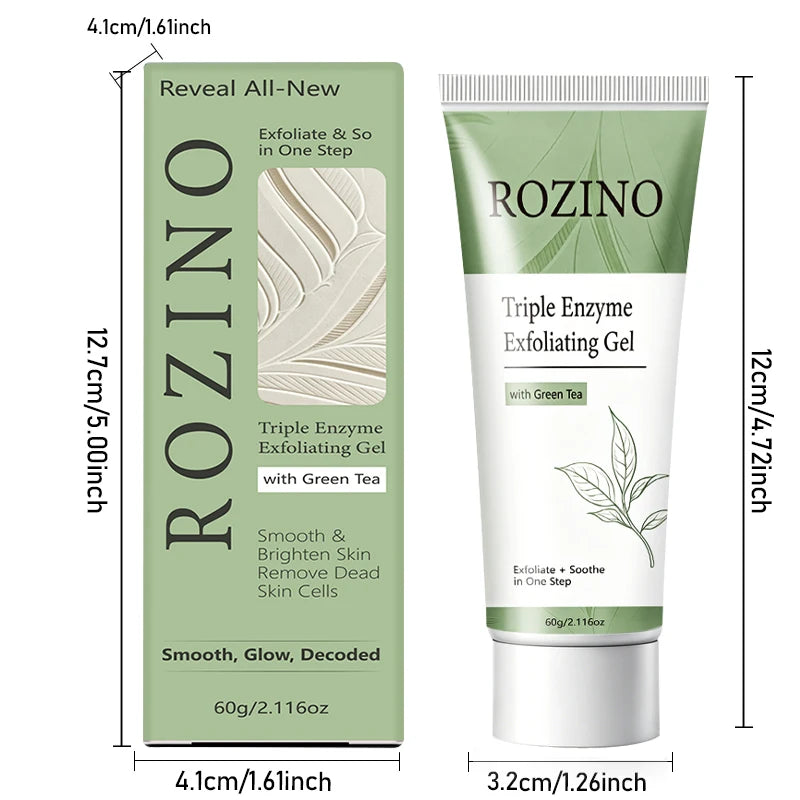ROZINO Green Tea Triple Enzyme Exfoliating Gel 60g