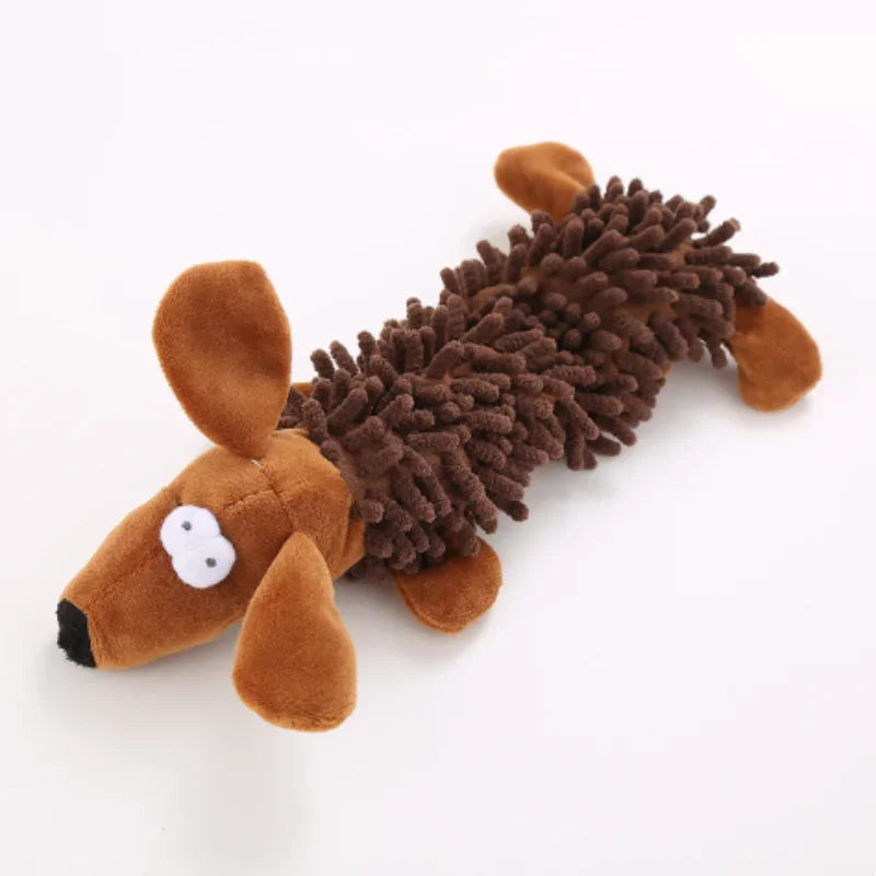 Squeaky Plush Pet Toy – Cute Hippo & Pig Design for Dogs