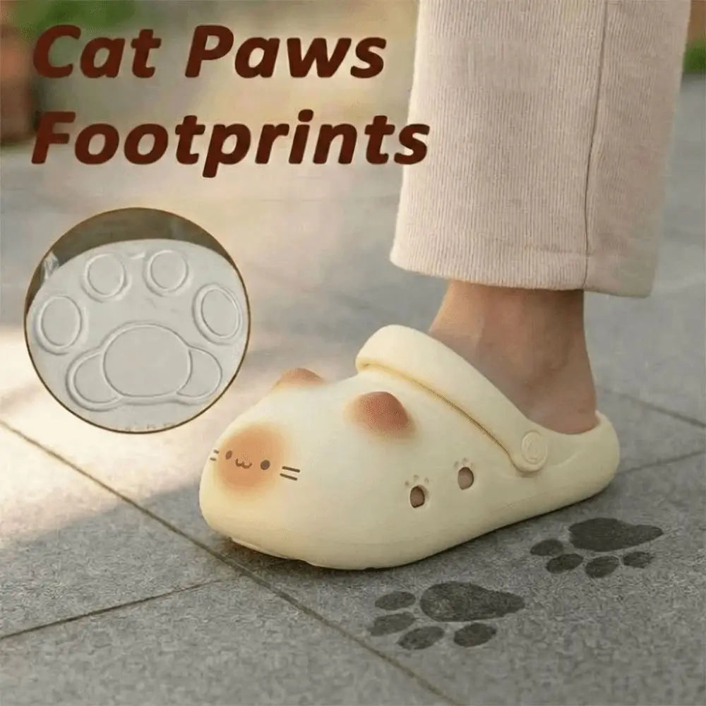 Women's Cat Paw Waterproof Anti-Slip Indoor Slippers