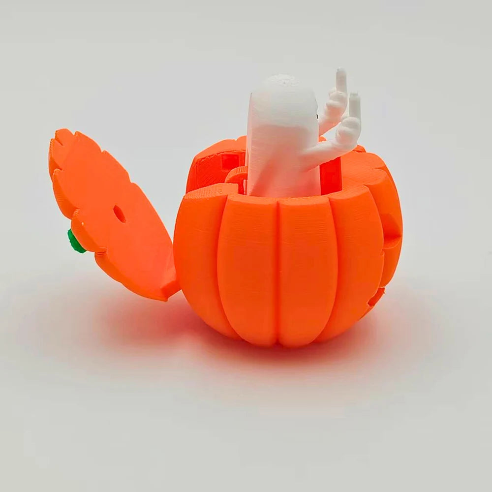 Halloween Pumpkin Ghost 3D Printed Figurine | Desktop Decor