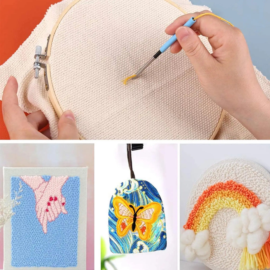 Punch Needle Embroidery Set – DIY Weaving & Craft Kit