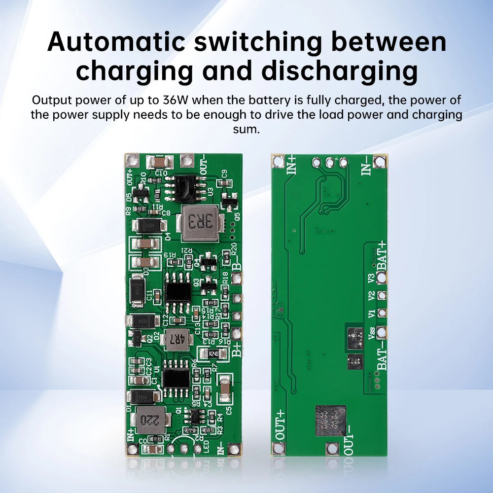 12V 36W UPS Module – 3S Lithium Battery Backup Power Board