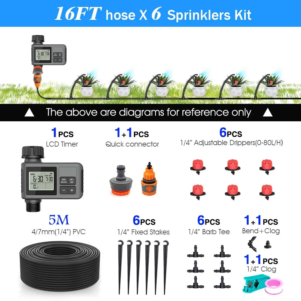 LCD Timer Drip Irrigation Set – Automatic Garden Watering System