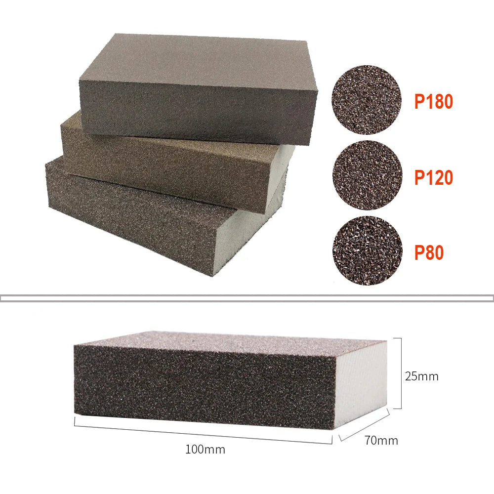Sanding Sponge Block Abrasive Pad P60 P80 P120 P180 | Multi-Grit