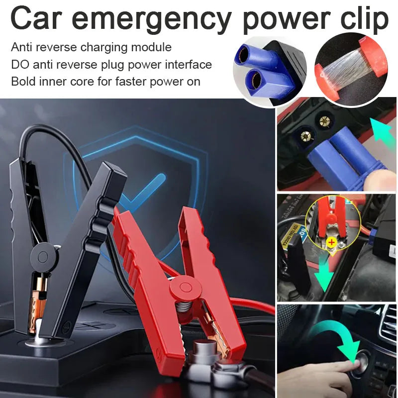 Car Jump Starter Clamp Clips – Anti-Reverse EC5 Silicone Cable