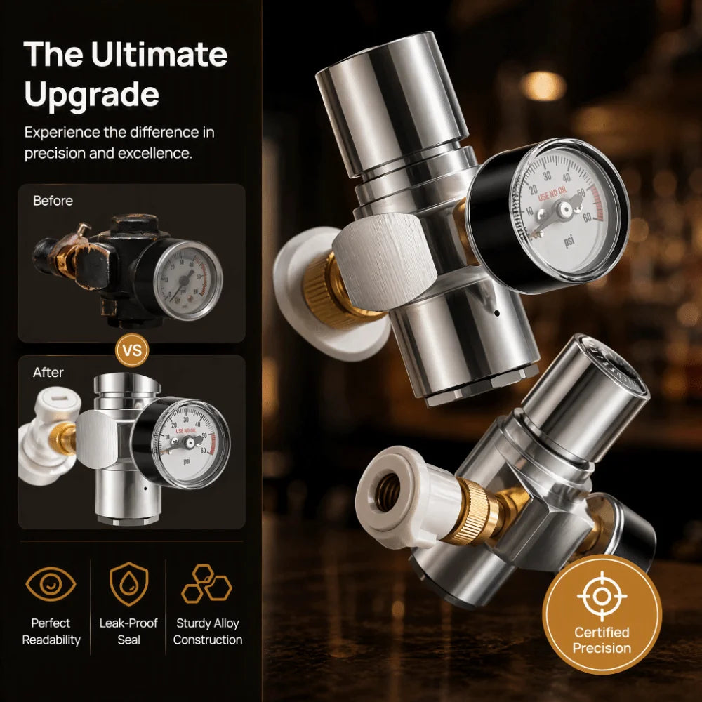 Mini Nitrogen Pressure Gauge 3/8 UNF Thread | N2 Gas Display