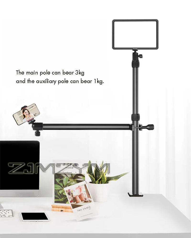 Aluminum Alloy Desk Mount Stand C-Clamp 360° Ballhead Camera