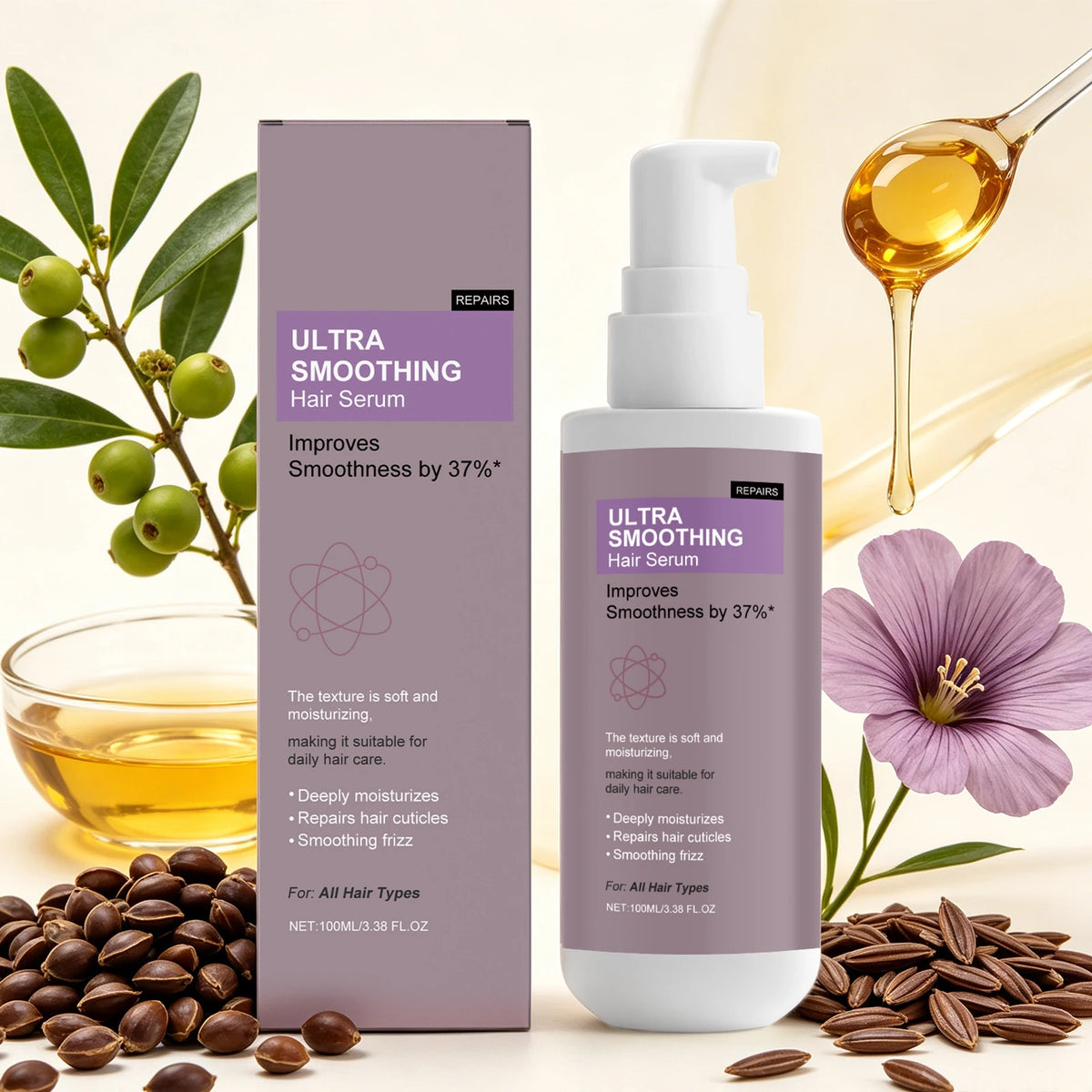 37% Smoothing Hair Serum – Anti-Frizz & Cuticle Repair