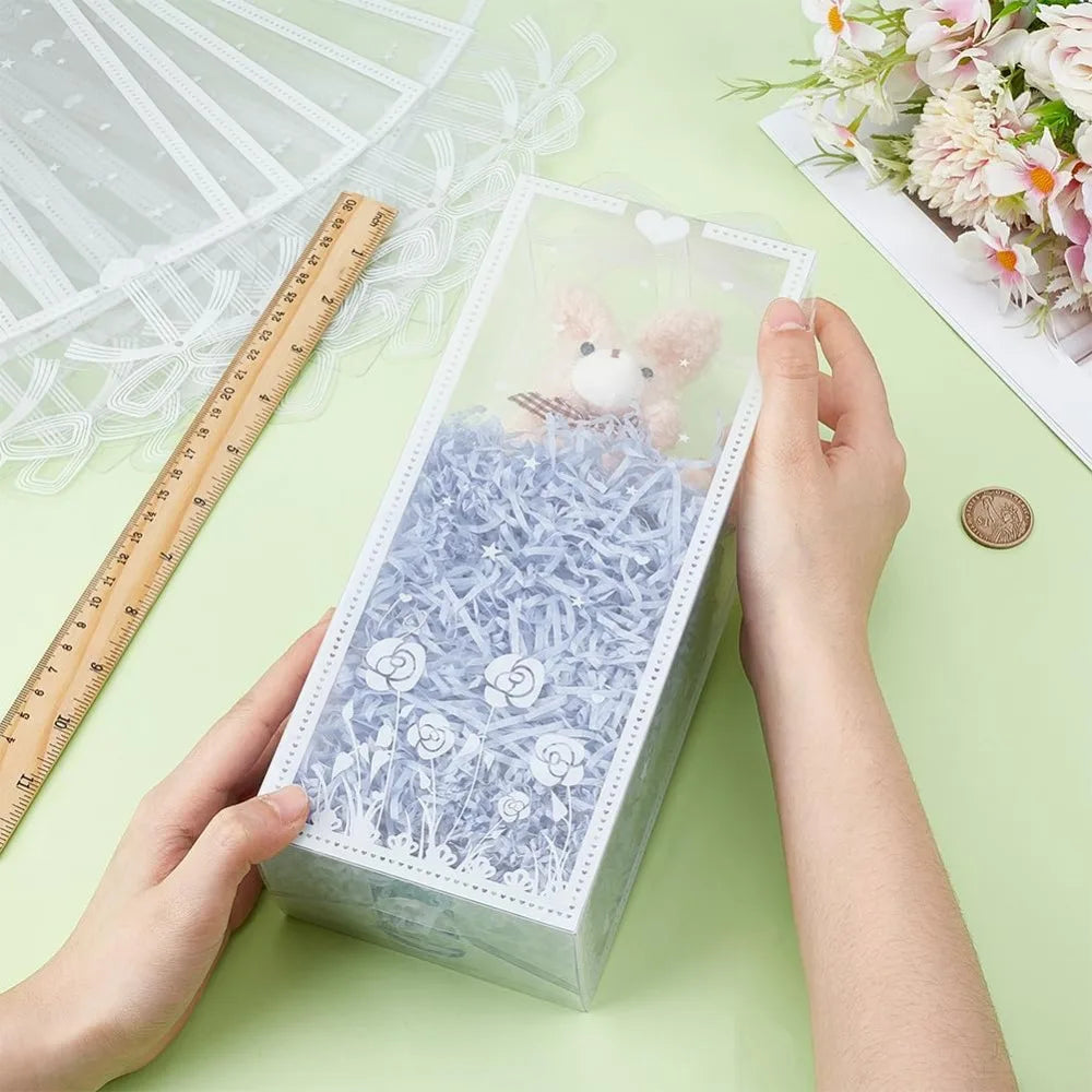 10-Pack Clear PVC Gift Boxes with Bowknot | Wedding & Party