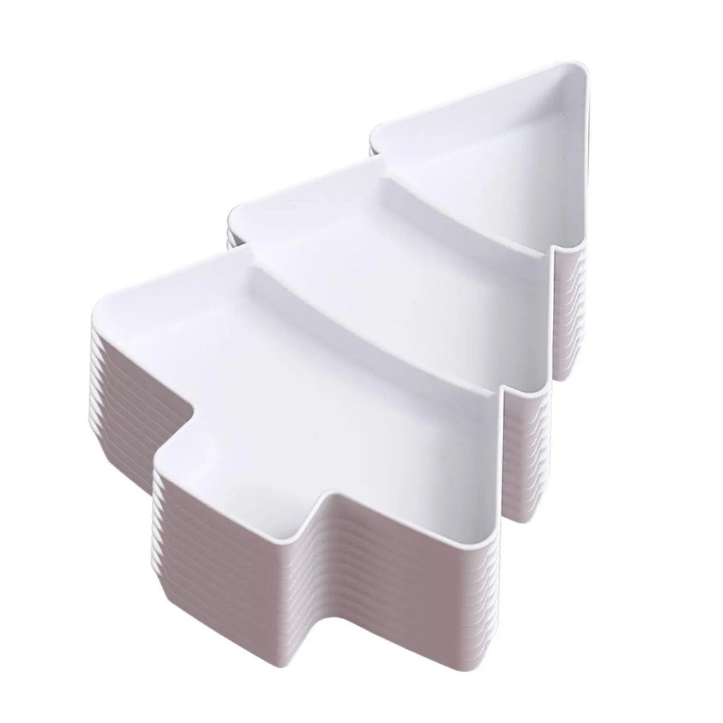 Christmas Tree Candy & Nut Serving Tray – 10-Pack PP Platter