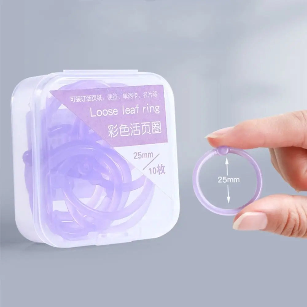 DIY Plastic Binder Rings 15/20/25mm | Loose Leaf Paper Clips