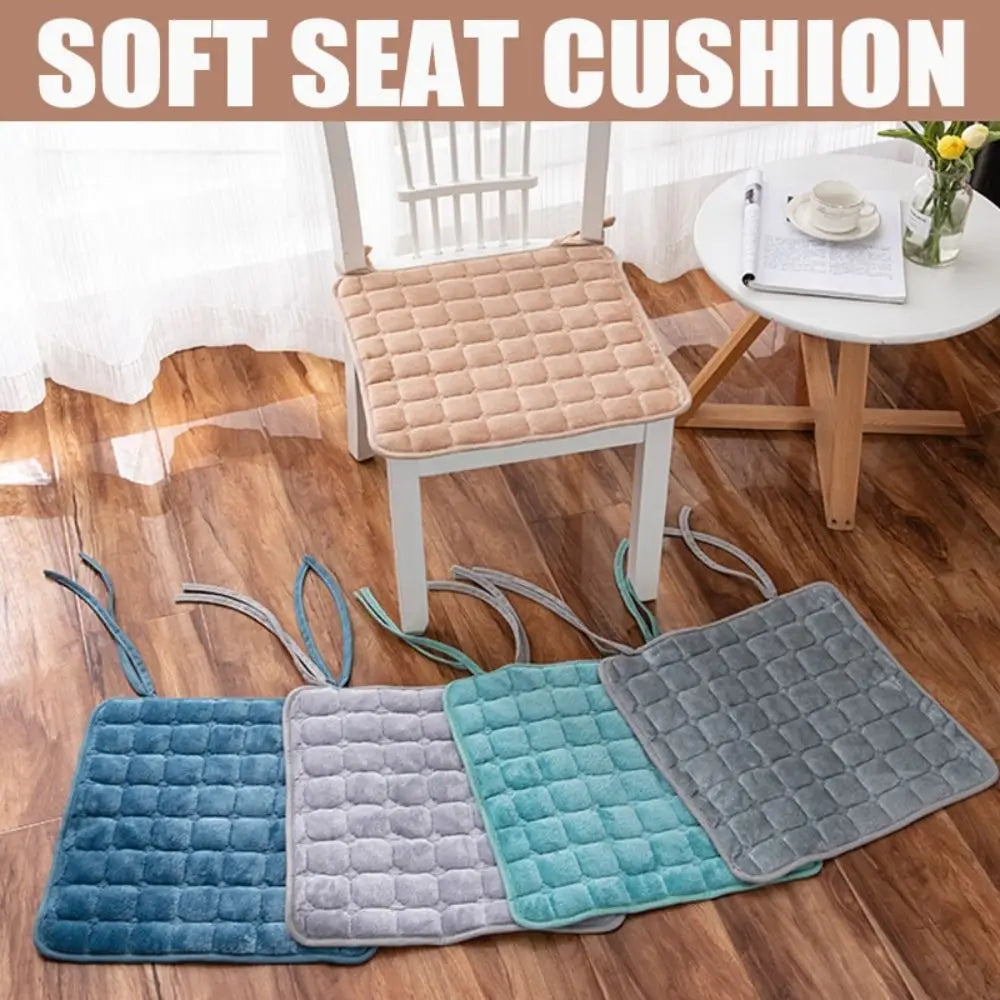 Soft Flannel Seat Cushion 45x45cm | Square Chair Pad