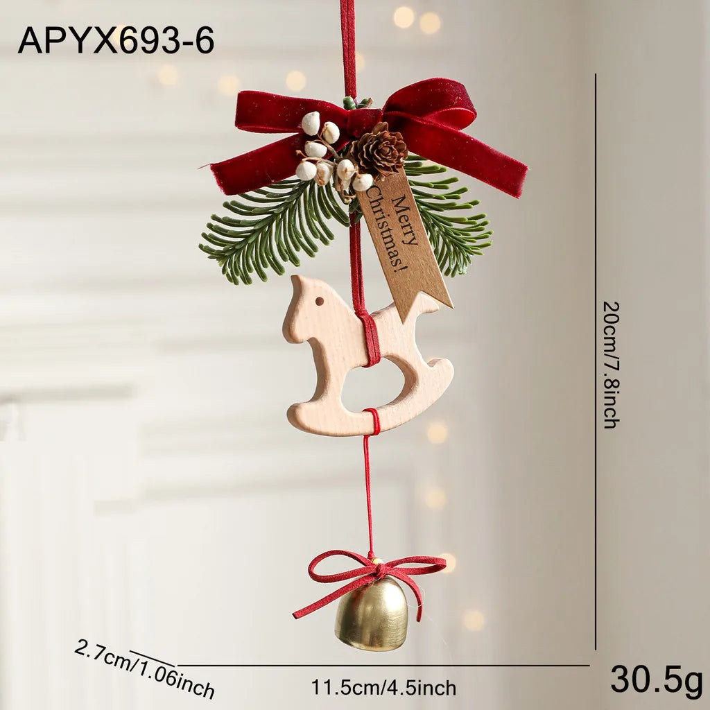 Wooden Rocking Horse Christmas Hanging Ornament | Festive