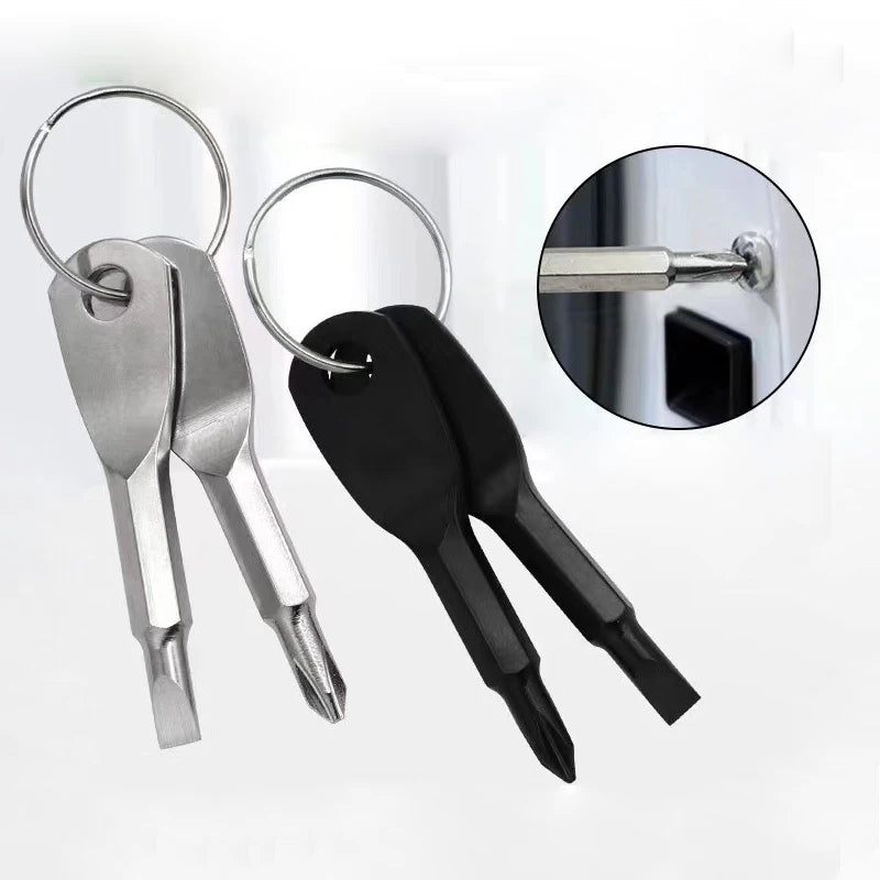 2-Pack Mini Keychain Screwdriver Set – EDC Phillips & Slotted