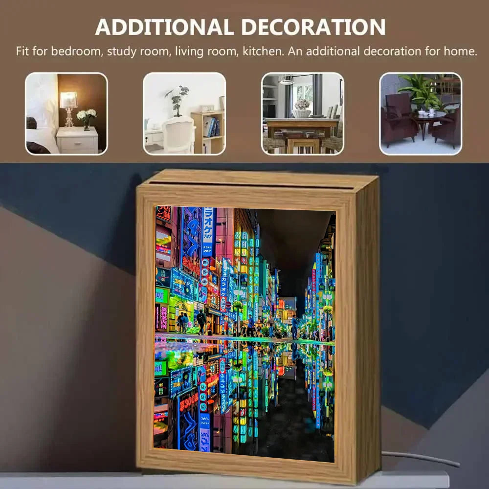 Tokyo City LED Light Painting | Wall Art Night Light Décor