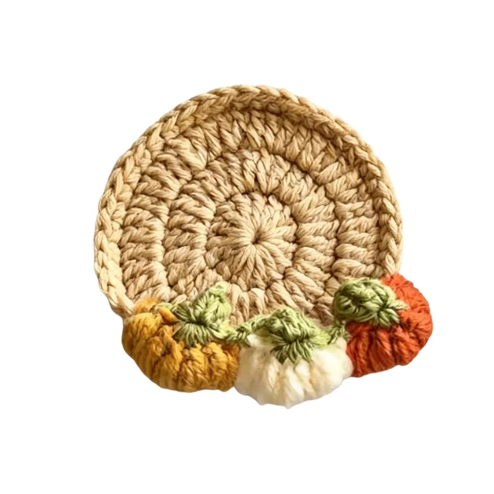 Handmade Crochet Animal Coaster – Knitted Cotton Drink Mat