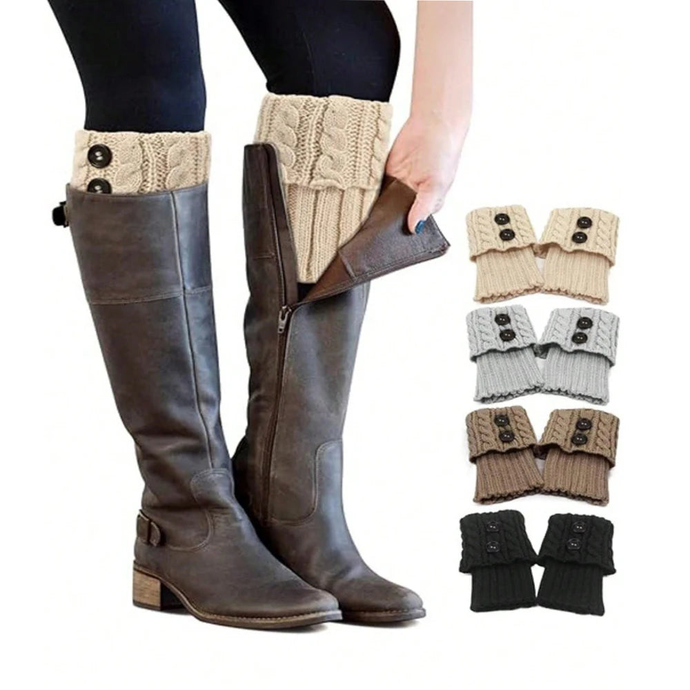 Women's Crochet Boot Cuffs – Winter Leg Warmers Over Boot