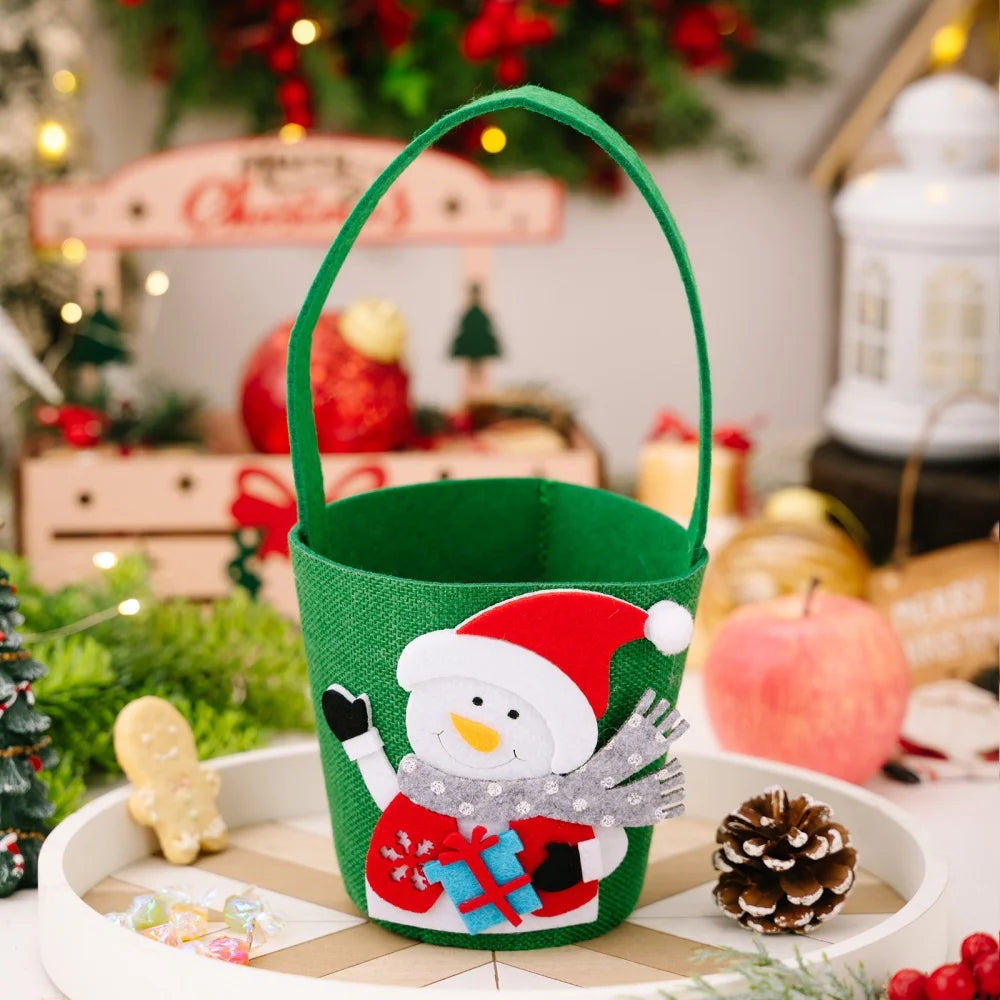 Santa Claus Christmas Gift Bag – Washable Reusable Candy Bag
