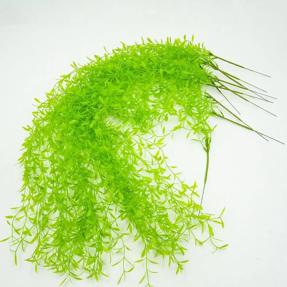 Artificial Rattan Hanging Vine – Green Leaf Wall Decor