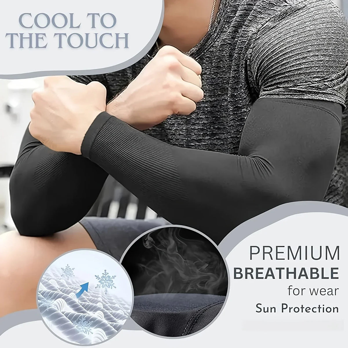 3-Pack UV Sun Protection Arm Sleeves – Cooling Outdoor Sports