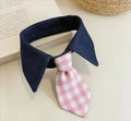 Plaid Pet Tie – Adjustable Cat & Dog Gentleman Collar