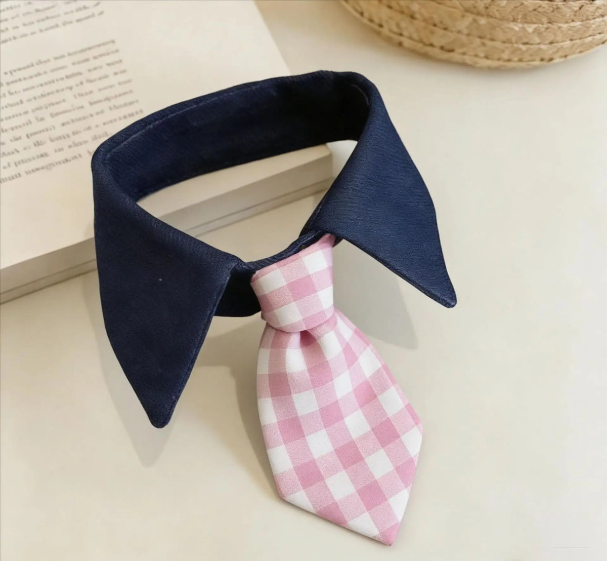 Plaid Pet Tie – Adjustable Cat & Dog Gentleman Collar