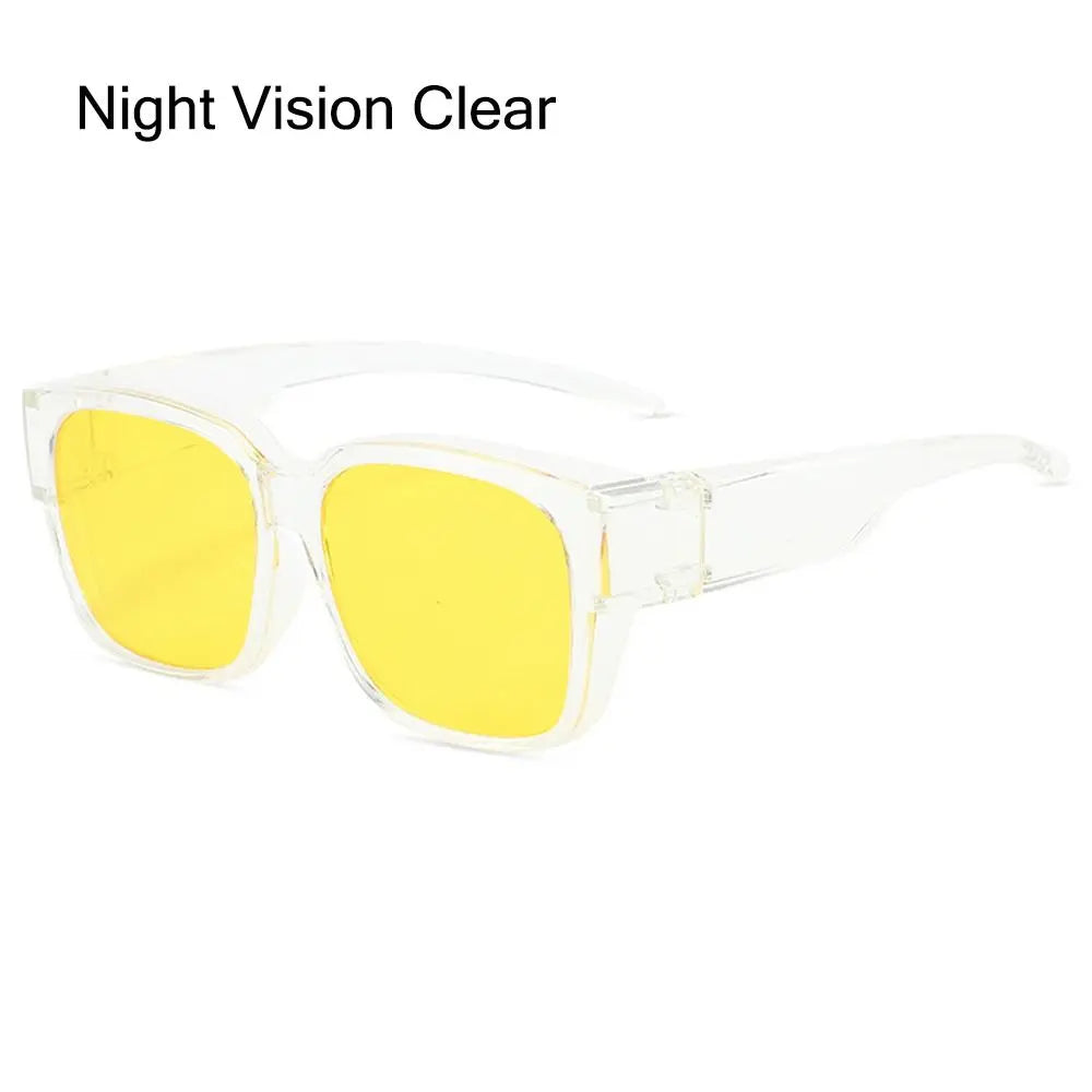 Wrap Around Fit-Over Sunglasses | Square Shades Over Glasses