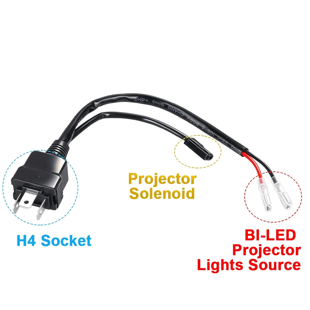 H4 9003 Bi-LED Headlight Relay Wiring Harness Adapter