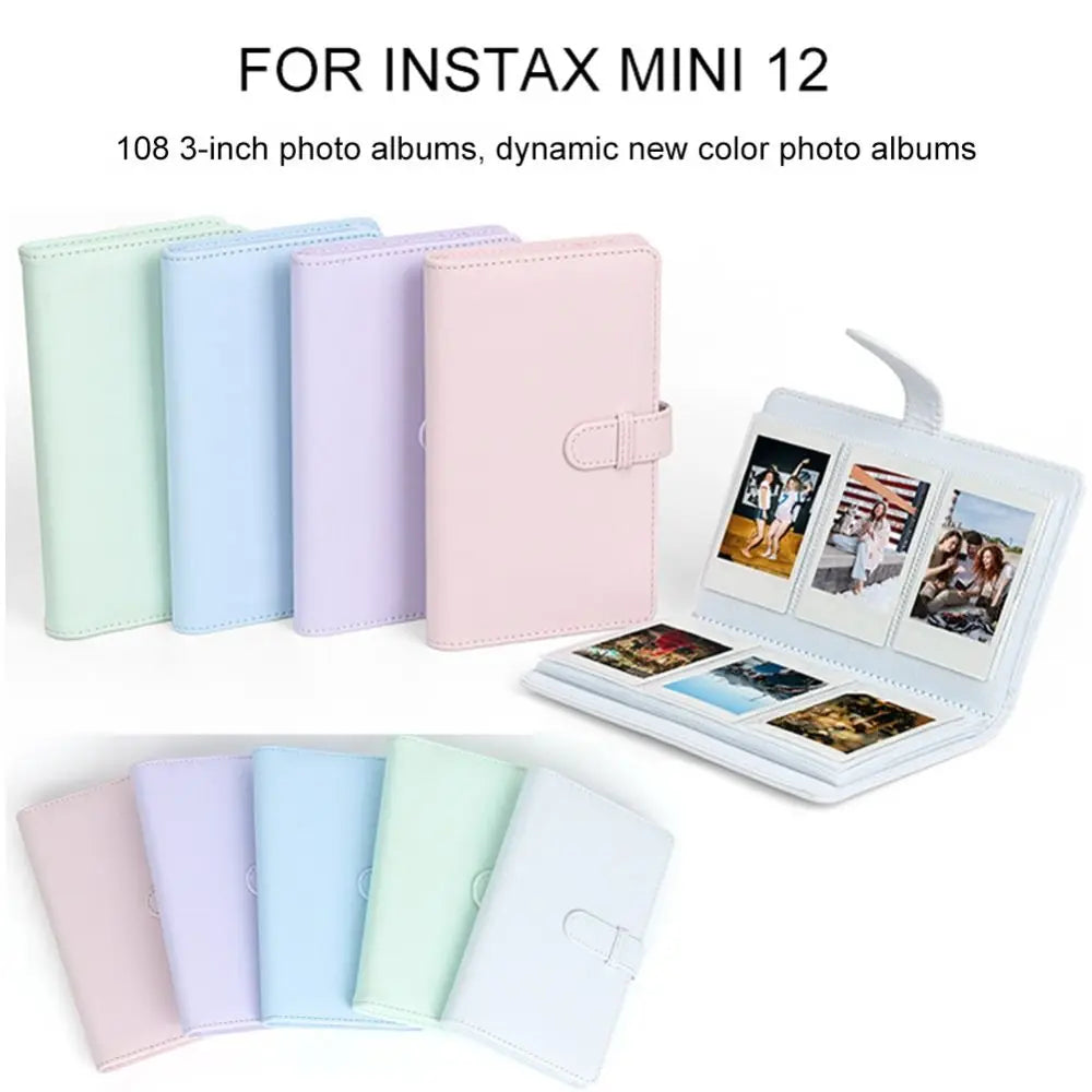 PU Leather 108-Pocket Photo Album for Fujifilm Instax Mini
