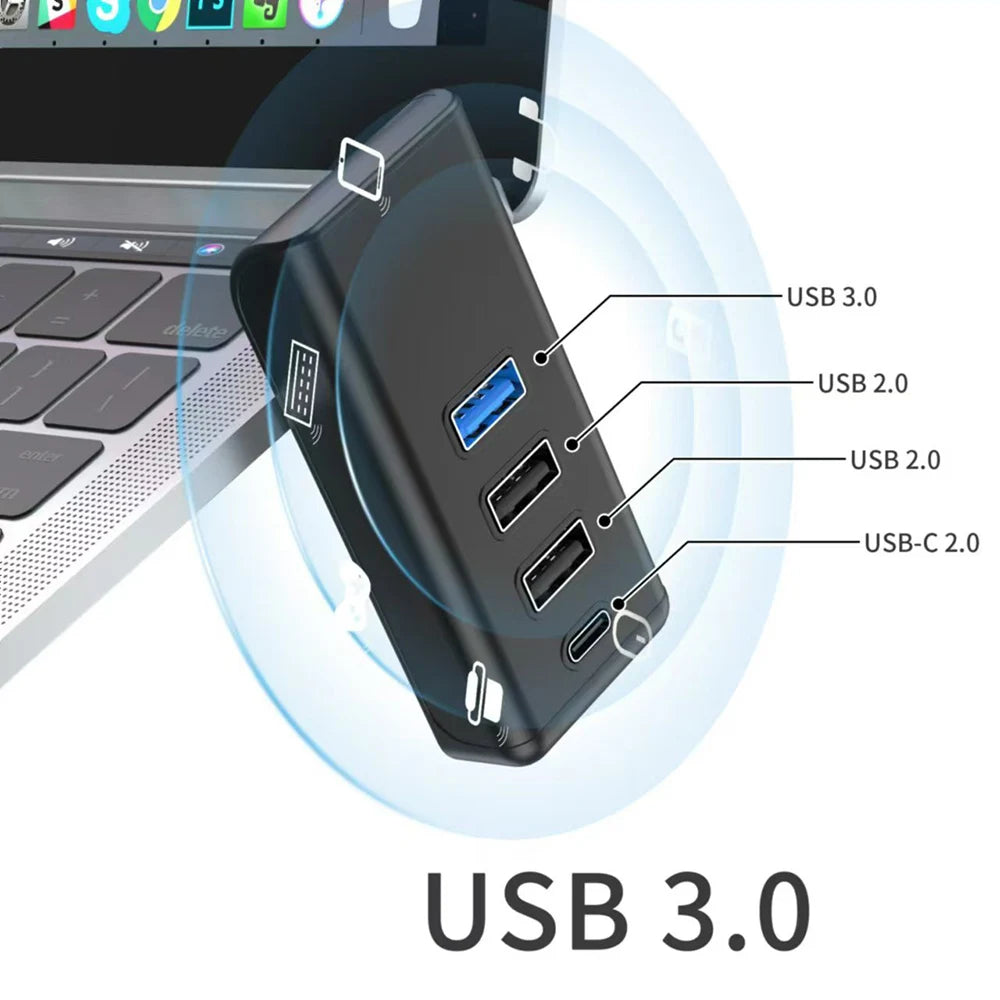 USB-C 4-Port USB 3.0 Hub for Tesla Model 3/Y & Laptops