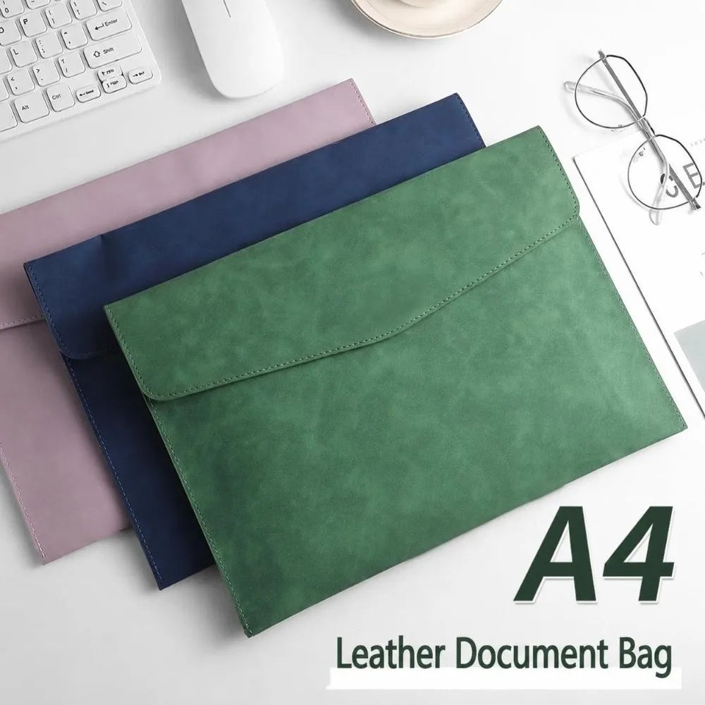 6-Pack PU Leather A4/A5 Document Folder – Snap Closure