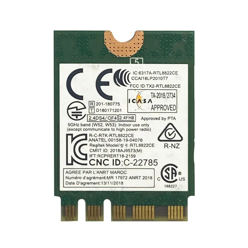 RTL8822CE Dual-Band WiFi 5 & Bluetooth 5.0 NGFF Card – Lenovo