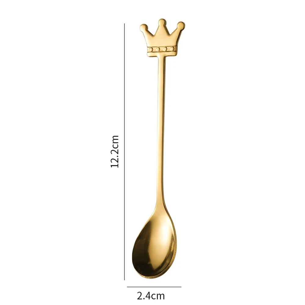 Stainless Steel Crown Dessert & Coffee Spoon | Creative Gift