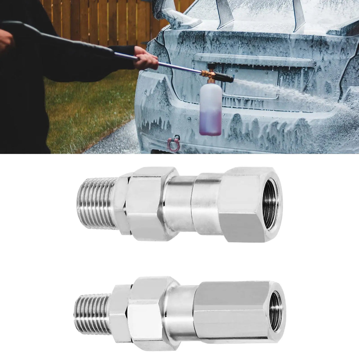 Universal Pressure Washer Adapter | Quick Connect Nozzle Fitting